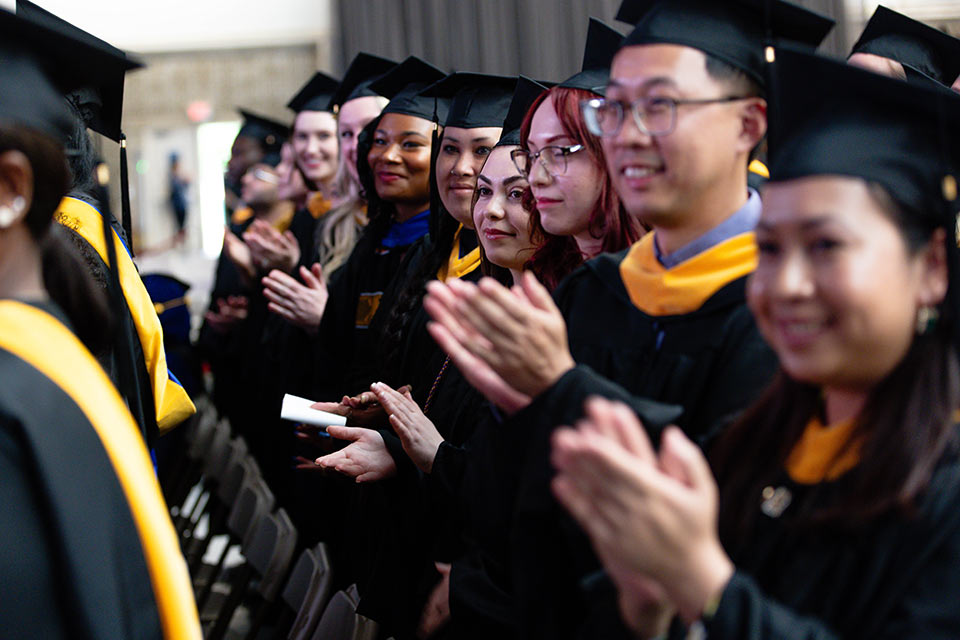 Graduates during the Graduate Commencement Ceremony