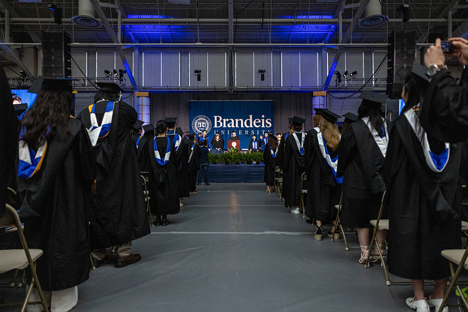 Brandeis Commencement ceremony inside Gosman Sports and Convocation Center