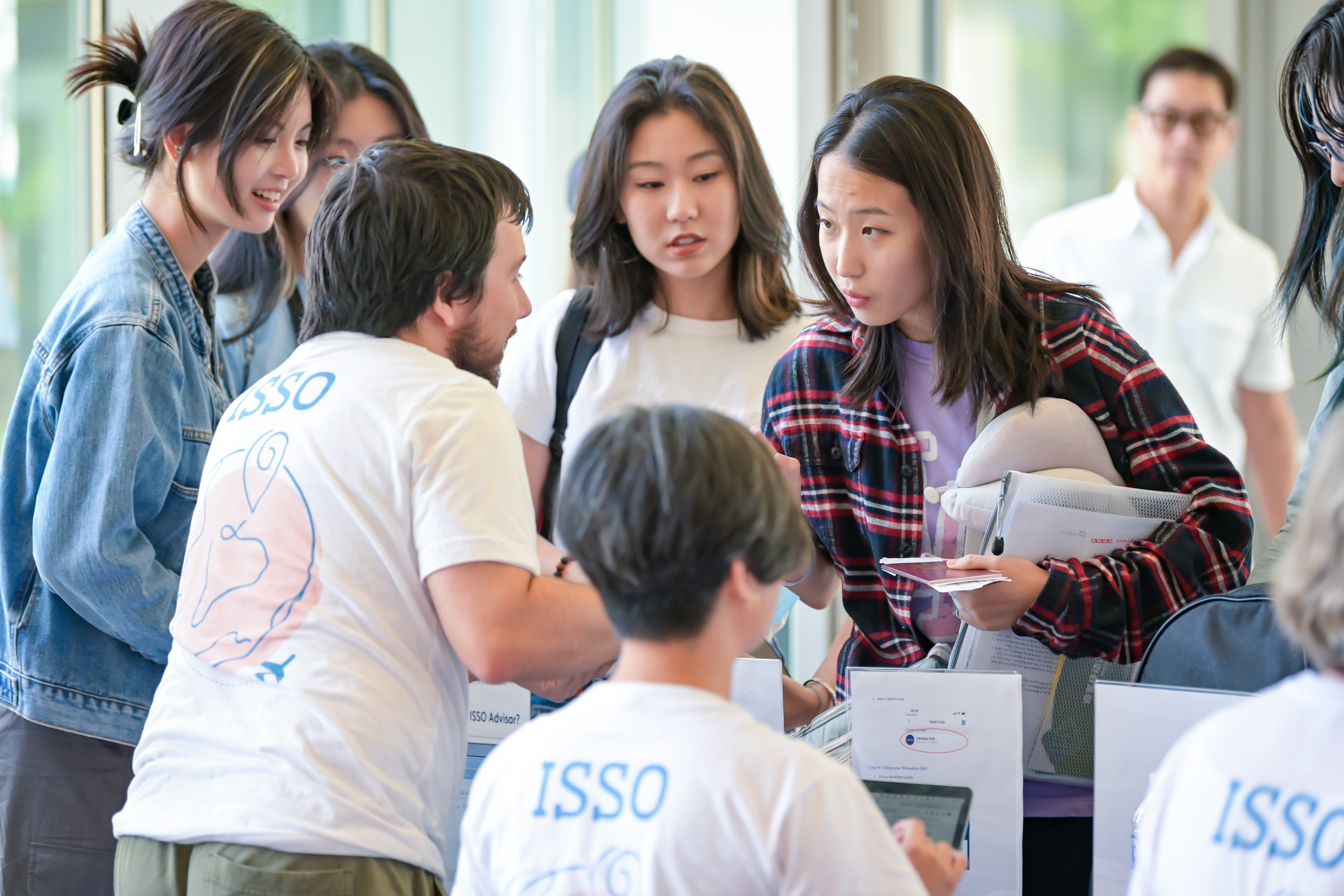Picture of ISSO staff helping students