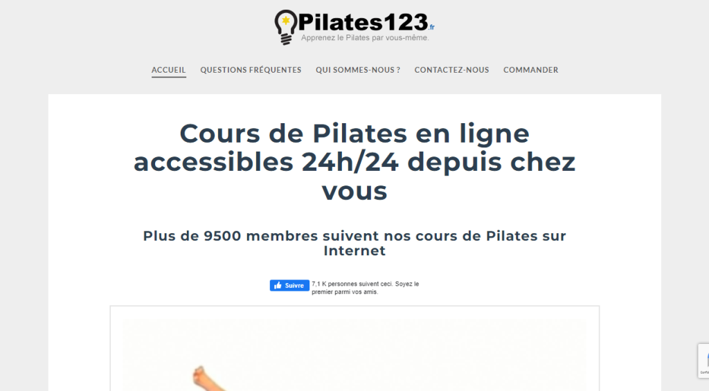 pilates123 pour pratiquer le pilates en ligne