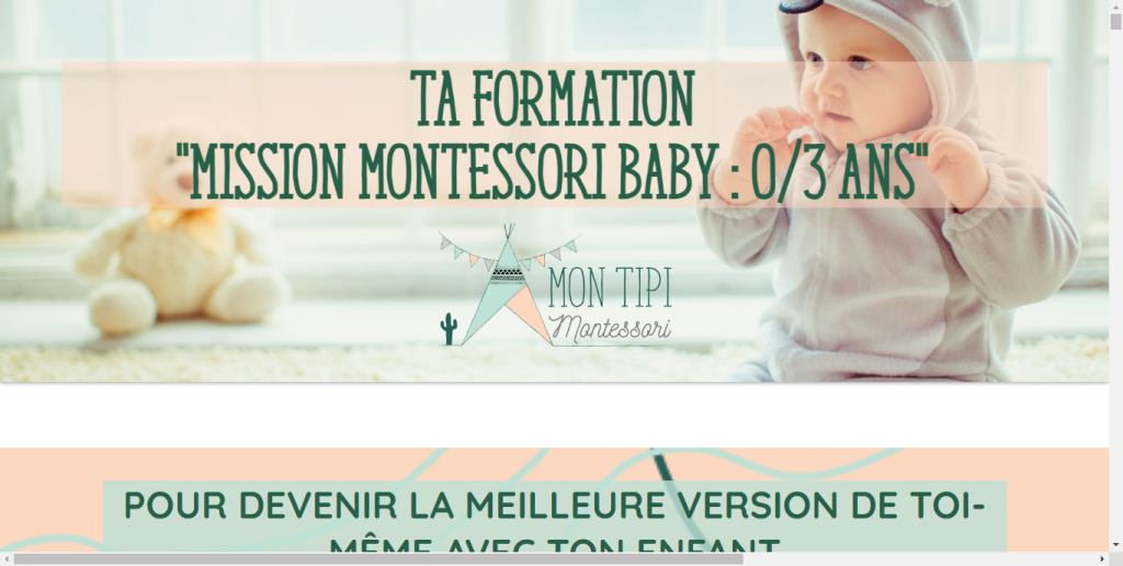 Formation Mission Montessori Baby 0/3 ANS