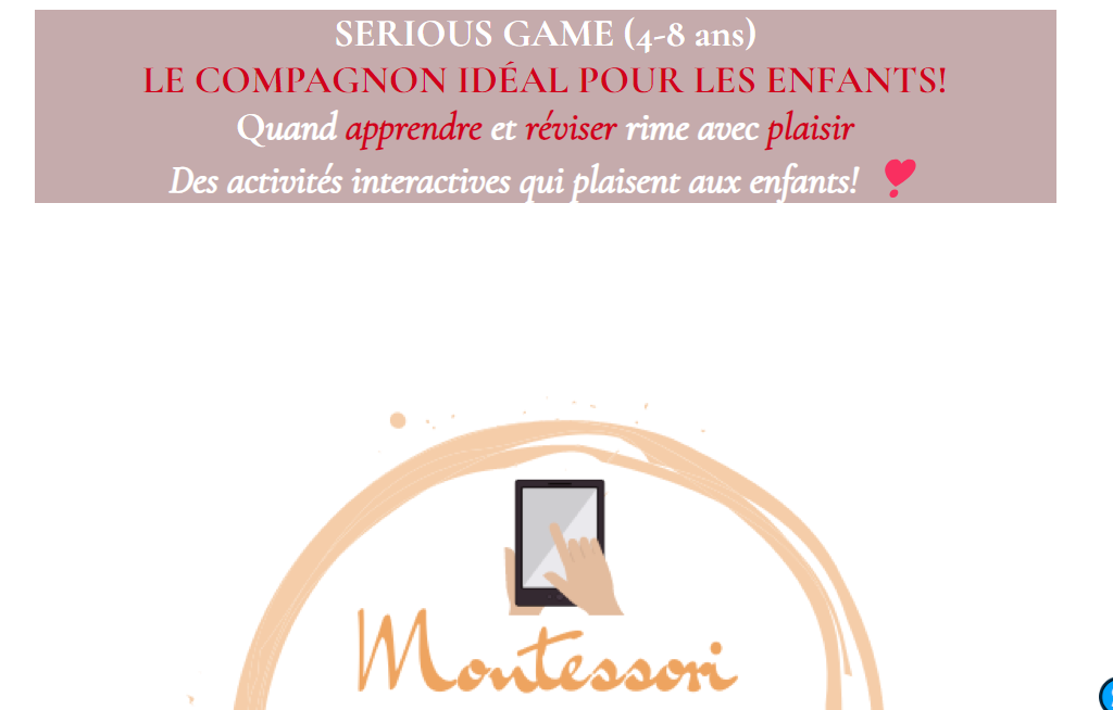 Formation Montessori serious game 4 à 8 ans 